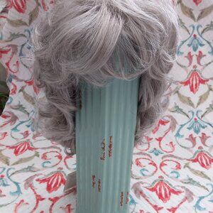 Grey Shag Wig with Bangs